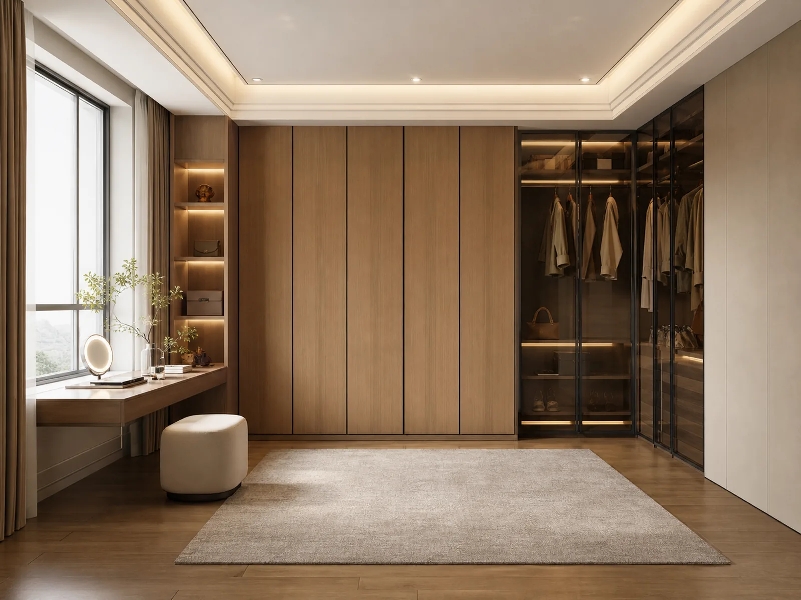 Built-in wardrobe manufacturer with bedroom storage and vanity system